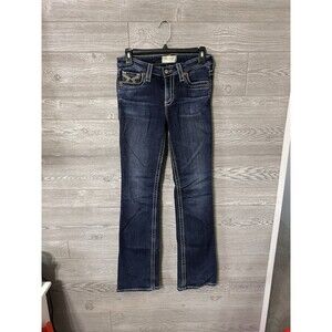 Big Star Womens Jeans Maggie Boot Size 26R Low‎ Rise Denim Pants Embroidered